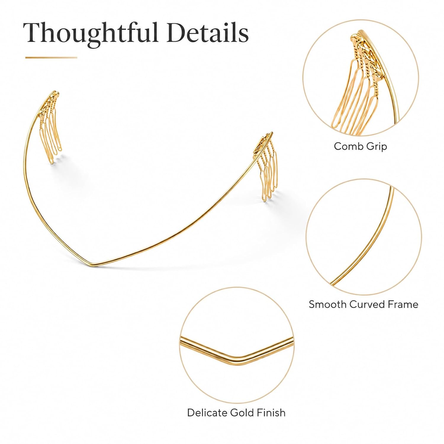 V Shaped Metal Headband Image 2