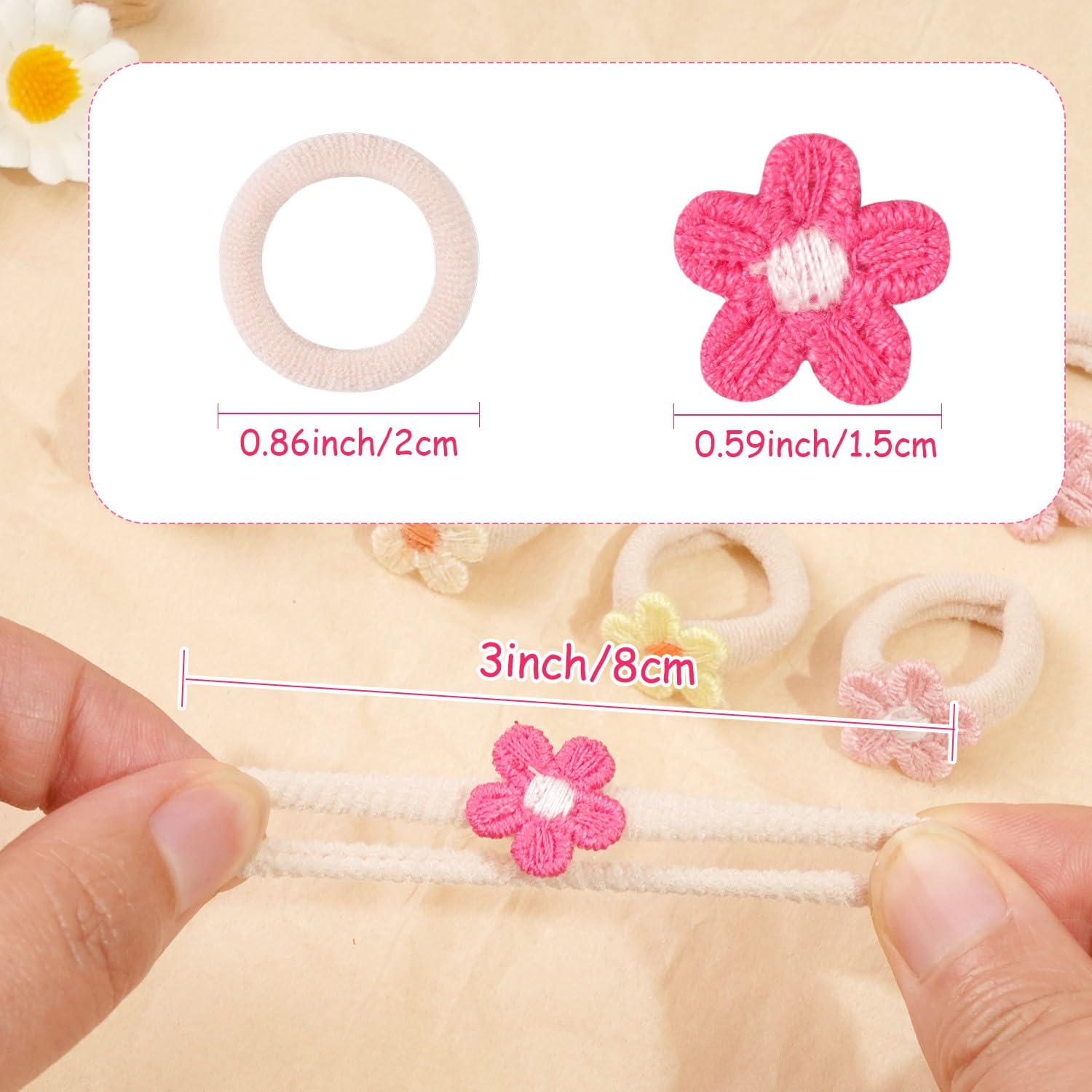 Baby Floral Hair Scrunchies (30 Pack) Image 2