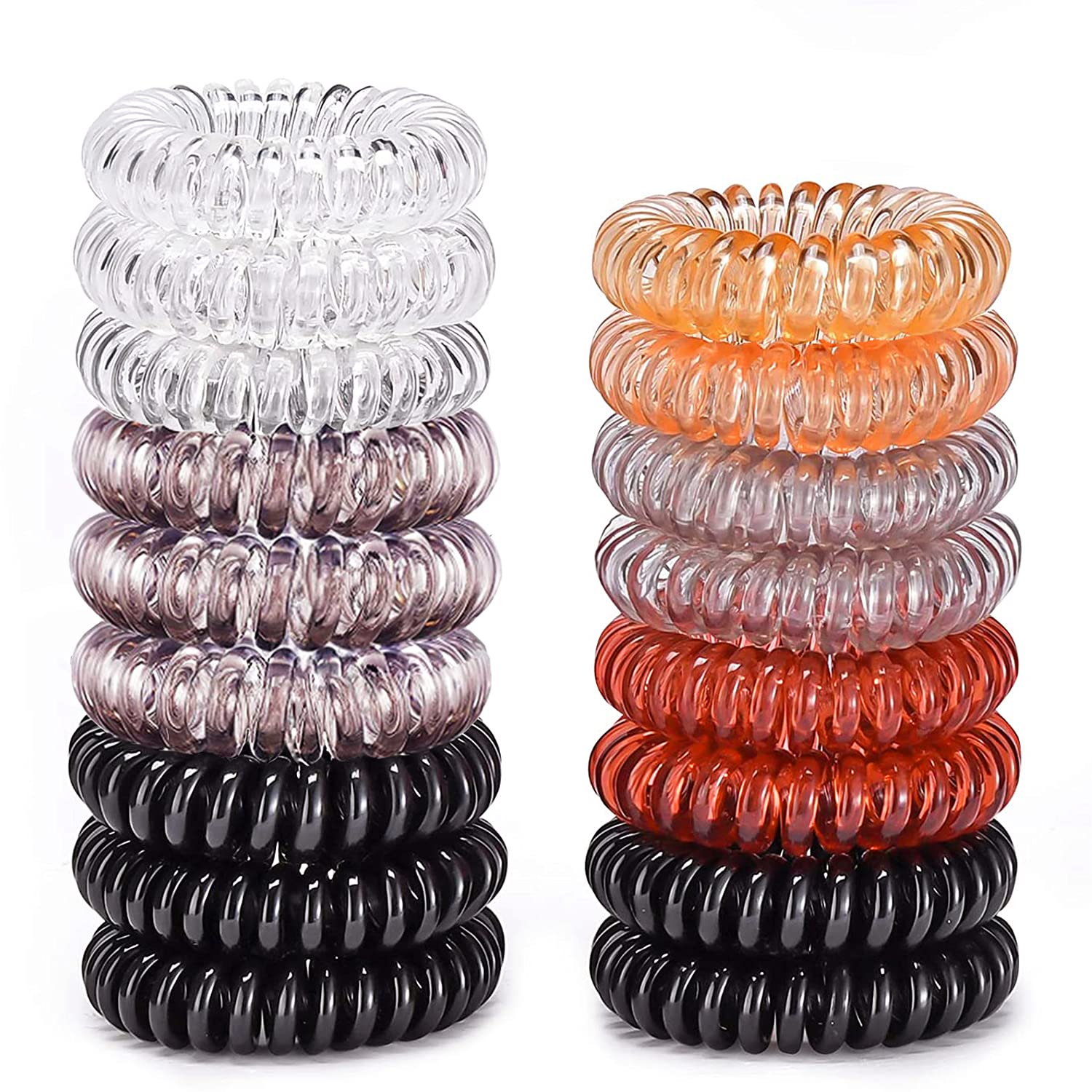 Spiral Coil Hair Ties (17 Pack)